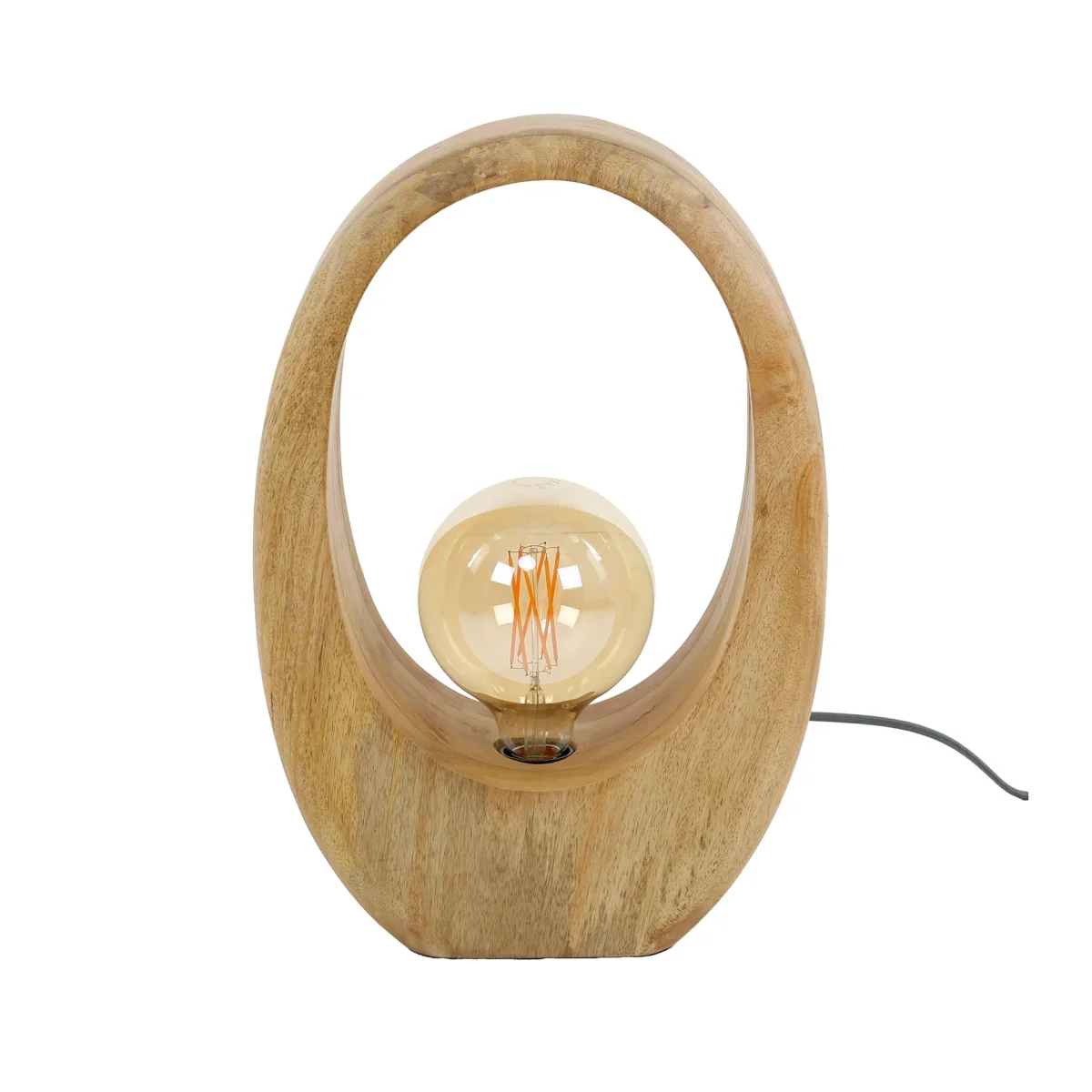 Tafellamp Arch groot in mango hout - Afbeelding 6