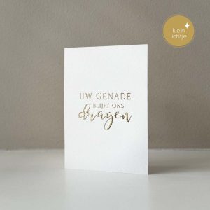 Goudfolie kaart Uw genade