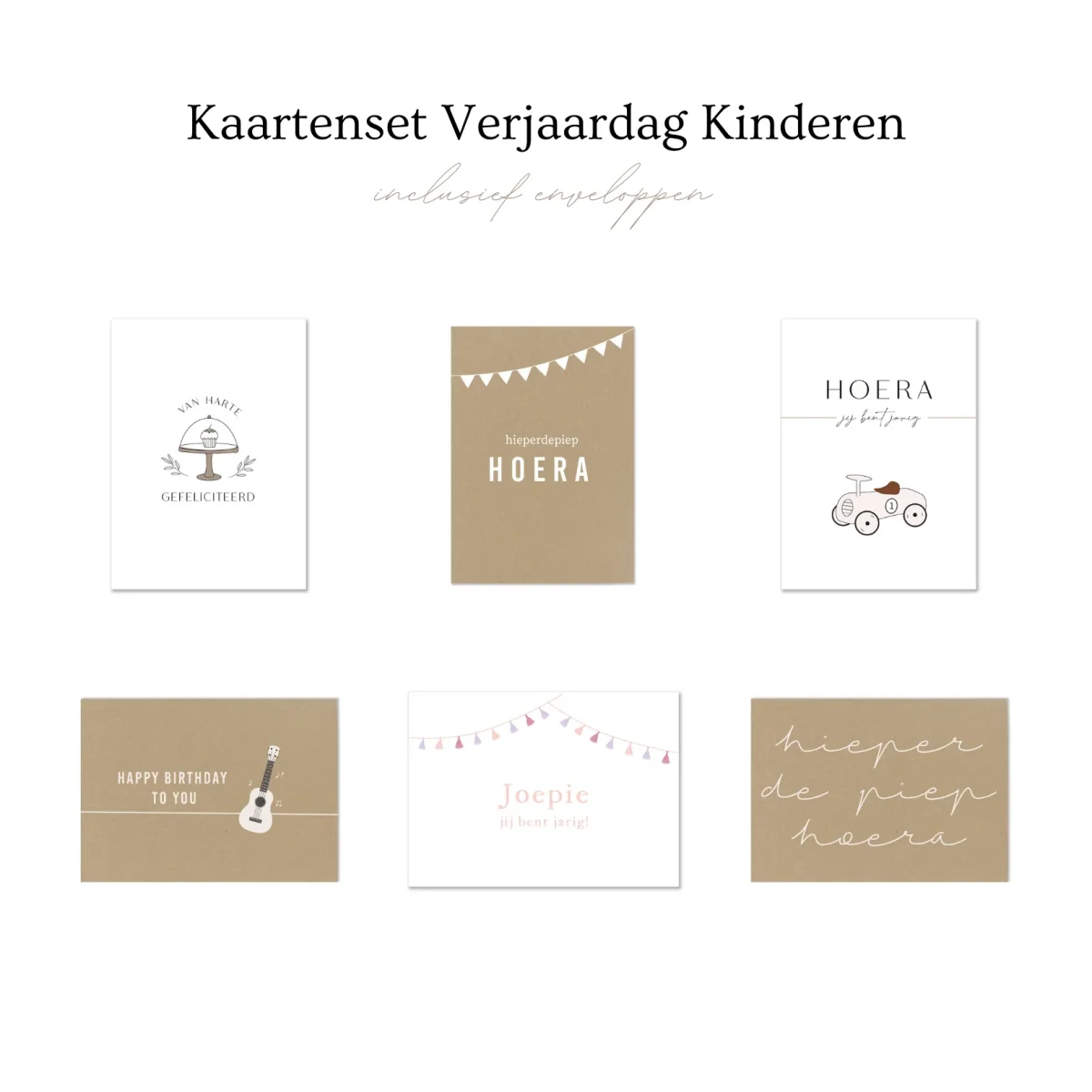 Duurzame kaartenset | Verjaardag kinderen - Afbeelding 2