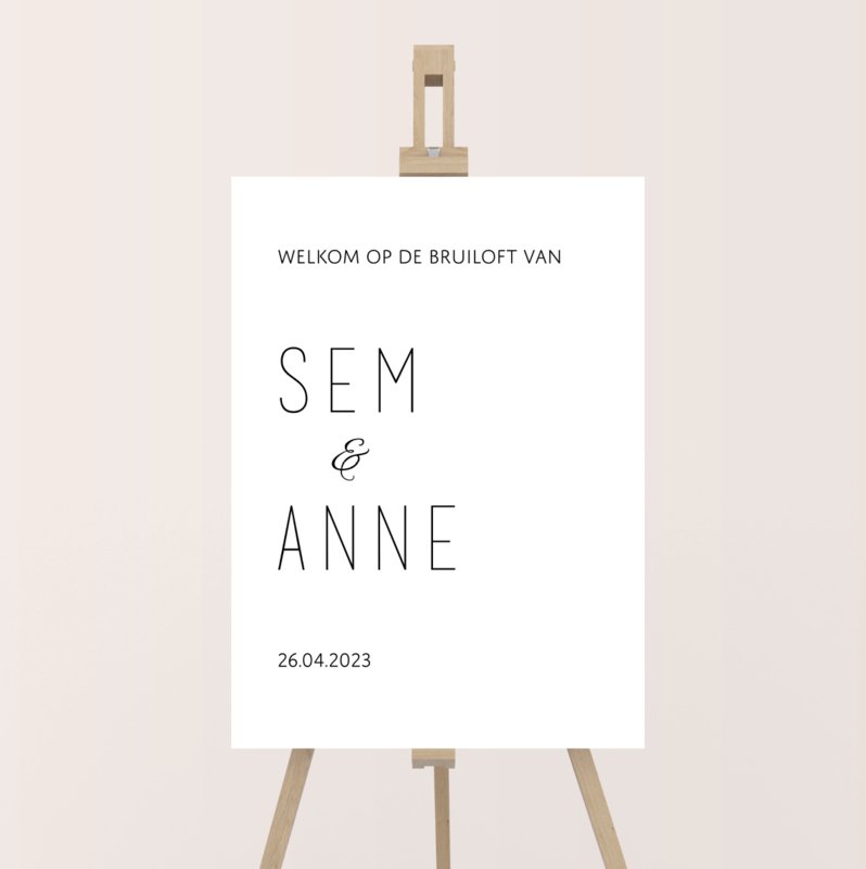 Welkomstbord | bruiloft | minimalistic - Afbeelding 2