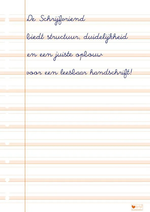 Ringbandpapier Schrijfvriend Rood (4,5mm) - Afbeelding 3